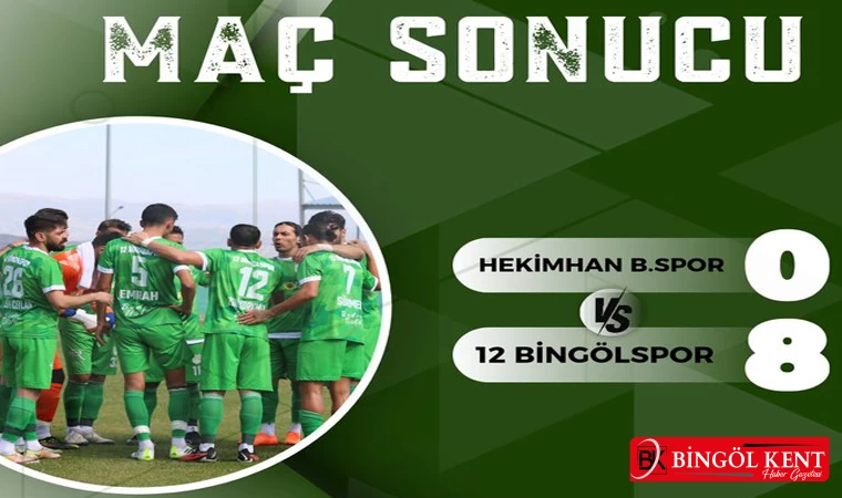 12 Bingölspor'dan gol şov: 8-0