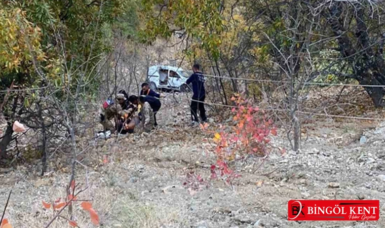 Tunceli'de otomobil şarampole yuvarlandı: 2 yaralı