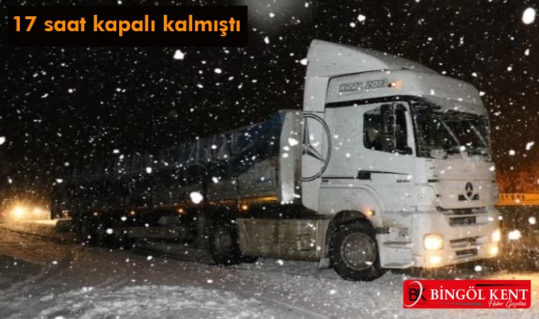 Bingöl-Erzurum Yolu Açıldı!