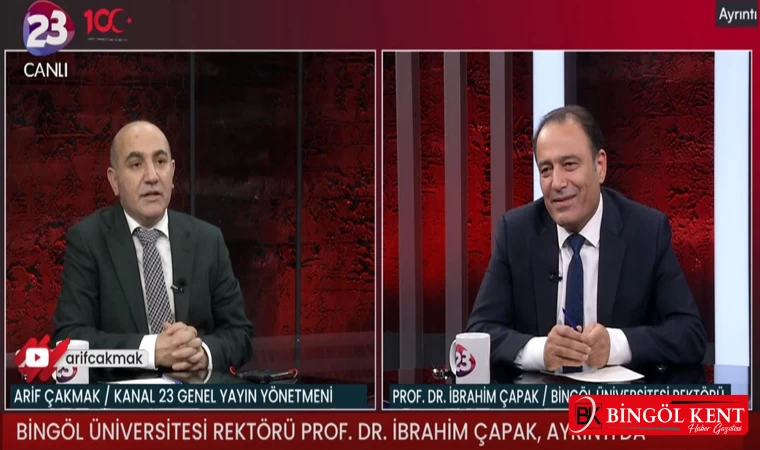 Rektör Çapak, Bingöl Üniversitesi'ni TV'de Anlattı