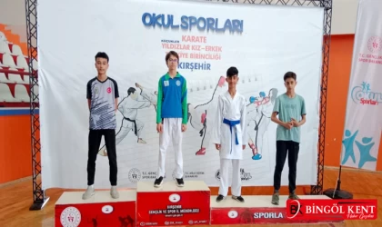 Bingöllü karateci Türkiye üçüncüsü oldu