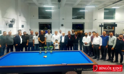 Bingöl'de Bilardo Turnuvası tamamlandı