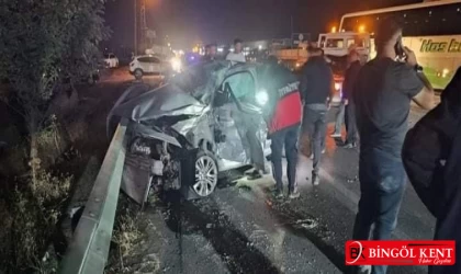 Bingöl-Elazığ yolunda trafik kazası: 2 yaralı