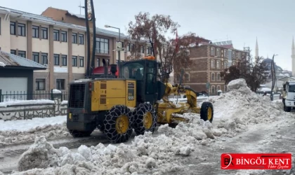 Karlıova’da Günde 40 Kamyon Kar İlçe Dışına Taşınıyor