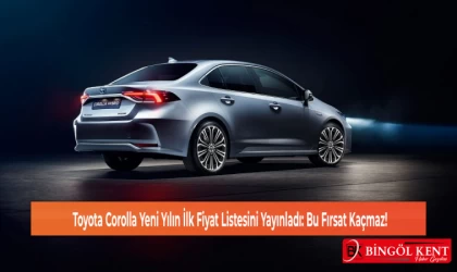 Toyota Corolla Yeni Yılın İlk Fiyat Listesini Yayınladı: Bu Fırsat Kaçmaz!